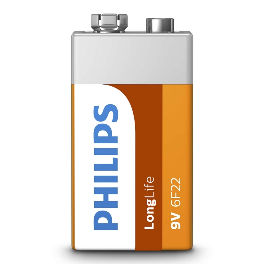 Philips 6F22L1B/10 - Zinkochloridová baterie 6F22 LONGLIFE 9V