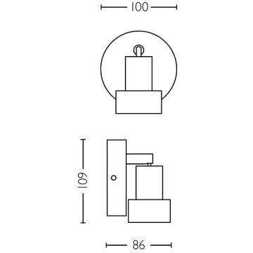 Philips - Bodové svítidlo CONDUIT 1xGU10/5W/230V černá/mosaz