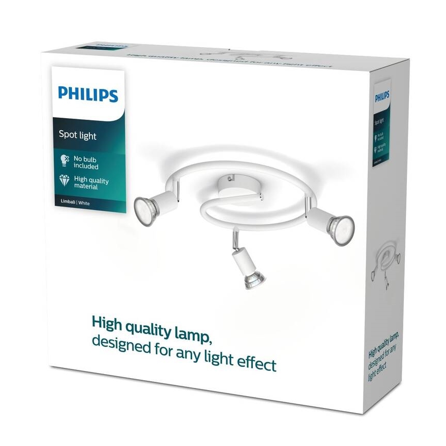 Philips - Bodové svítidlo 3xGU10/50W/230V bílá