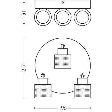 Philips - Bodové svítidlo NIALL 3xGU10/5W/230V černá/mosaz