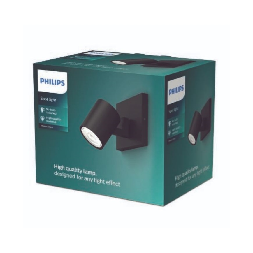 Philips - Bodové svítidlo RUNNER 1xGU10/20W/230V černá