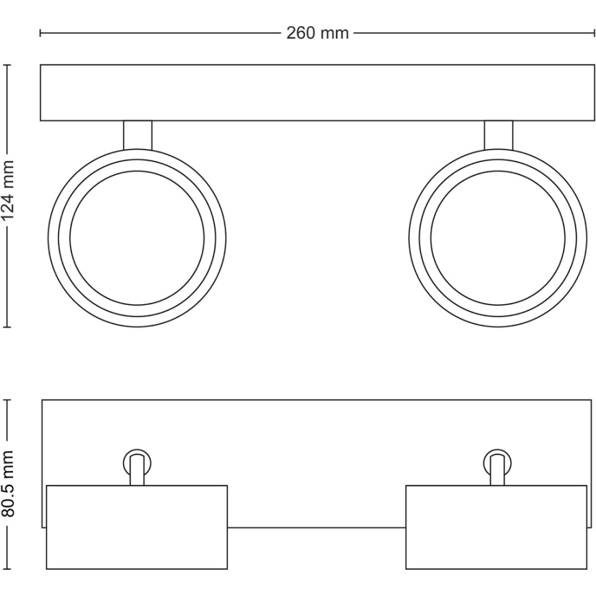 Philips - LED Bodové svítidlo 2xLED/5,5W/230V bílá