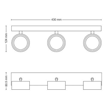 Philips - LED Bodové svítidlo 3xLED/5,5W/230V bílá