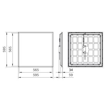 Philips - LED Podhledový panel LED/34W/230V 4000K UGR22 IP40