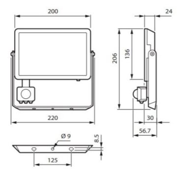 Philips - LED Reflektor se senzorem DECOFLOOD LED/50W/230V IP65