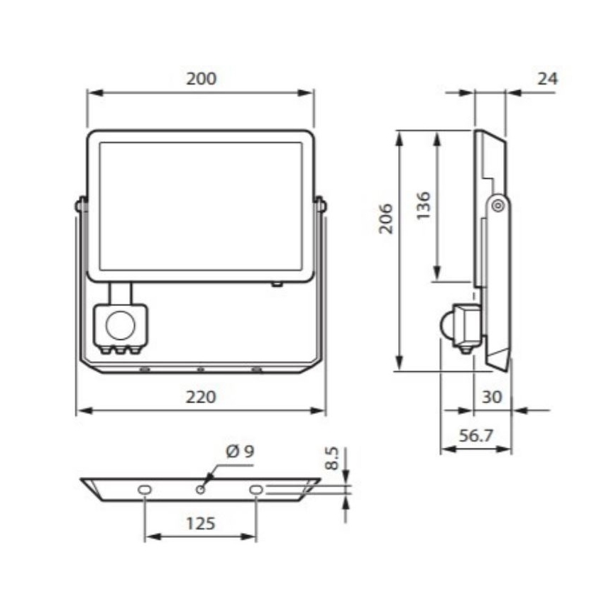 Philips - LED Reflektor se senzorem DECOFLOOD LED/50W/230V IP65