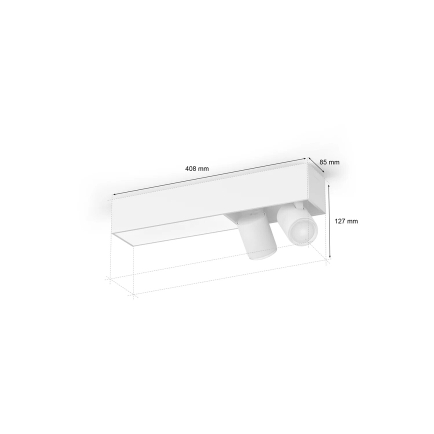 Philips - LED RGBW Stmívatelné bodové svítidlo Hue CENTRIS 2xGU10/4,2W/230V+ LED/11W