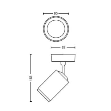 Philips - LED RGBW Stmívatelné bodové svítidlo Hue FUGATO 1xGU10/4,2W/230V 2000-6500K bílá