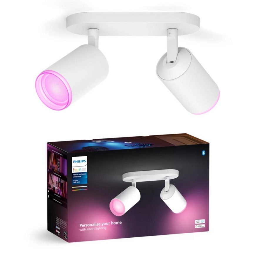 Philips - LED RGBW Stmívatelné bodové svítidlo Hue FUGATO 2xGU10/4,2W/230V 2000-6500K bílá