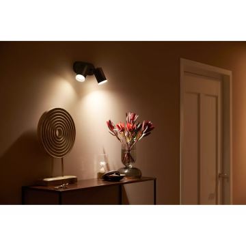 Philips - LED RGBW Stmívatelné bodové svítidlo Hue FUGATO 2xGU10/4,2W/230V 2000-6500K černá