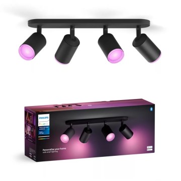 Philips - LED RGBW Stmívatelné bodové svítidlo Hue FUGATO 4xGU10/4,2W/230V 2000-6500K černá