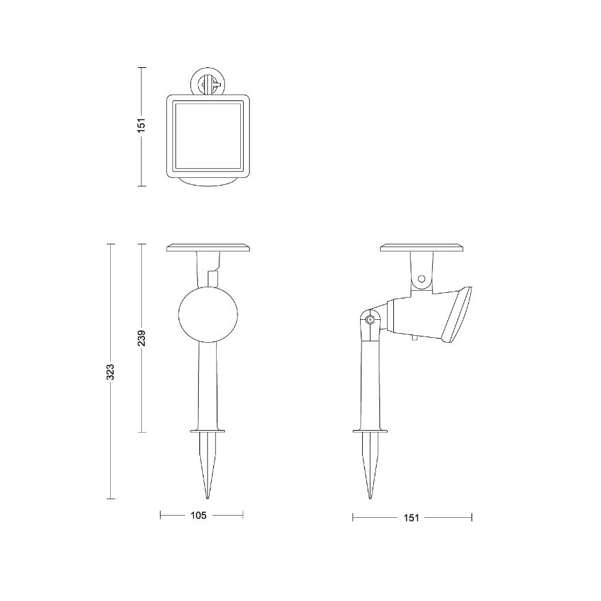 Philips - LED Solární bodové svítidlo JIVIX LED/1,4W/3,7V IP44