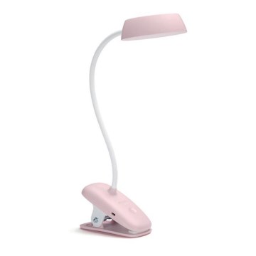 Philips - LED Stmívatelná lampa s klipem DONUTCLIP LED/3W/5V 1200 mAh CRI 90 růžová