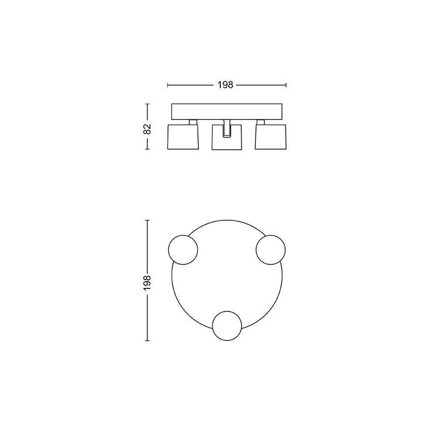 Philips - LED Stmívatelné bodové svítidlo 3xLED/4,5W/230V