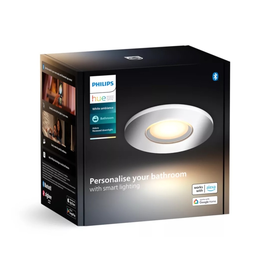 Philips - LED Stmívatelné koupelnové podhledové svítidlo Hue ADORE BATHROOM 1xGU10/4,2W/230V 2200-6500K IP44