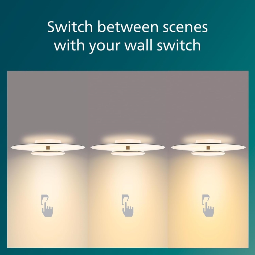 Philips- LED Stmívatelné stropní svítidlo SCENE SWITCH LED/40W/230V 2700K stříbrná