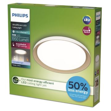 Philips - LED Stmívatelné stropní svítidlo PEBBLO SCENE SWITCH LED/10W/230V 4000K bílá