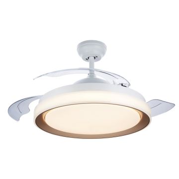 Philips-LED Stropní svítidlo s ventilátorem LED/35W/230V 5500/4000/2700K + dálkové ovládání zlatá