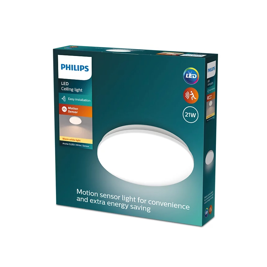 Philips - LED Stropní svítidlo se senzorem ACUNA LED/21W/230V 2700K