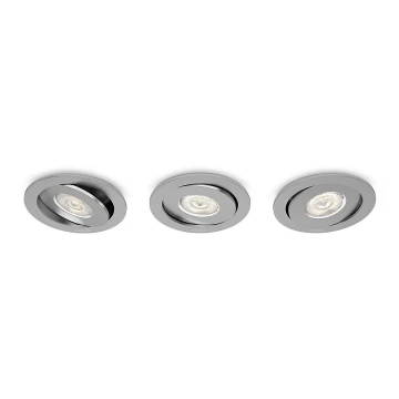 Philips - SADA 3x LED Stmívatelné podhledové svítidlo LED/4,5W/230V