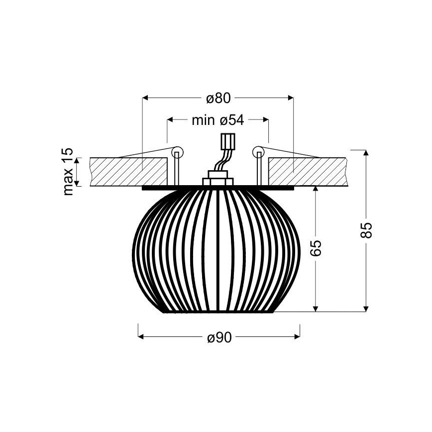 Podhledové bodové svítidlo SK 93 1xG9/40W/230V bílá