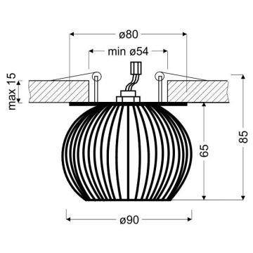 Podhledové bodové svítidlo SK 93 1xG9/40W/230V zlatá