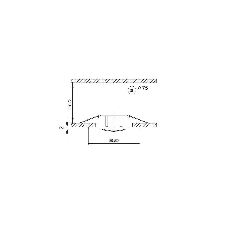 Podhledové svítidlo IZZY DT10 1xMR16/50W chrom - GXPL034