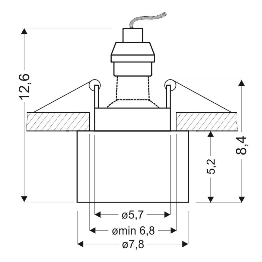 Podhledové bodové svítidlo TUBA 1xGU10/50W/230V