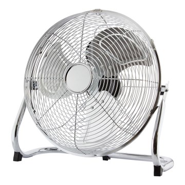 Podlahový ventilátor, 45 cm, 3 rychlosti, lesklý chrom, 140W