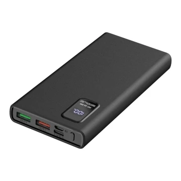 Power Bank s LED displejem Power Delivery 10000 mAh 3,7V černá