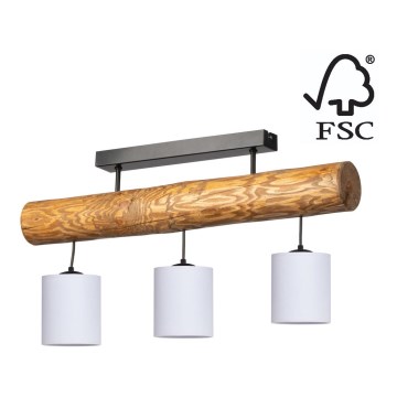 Přisazený lustr FORESTA 3xE27/25W/230V borovice – FSC certifikováno