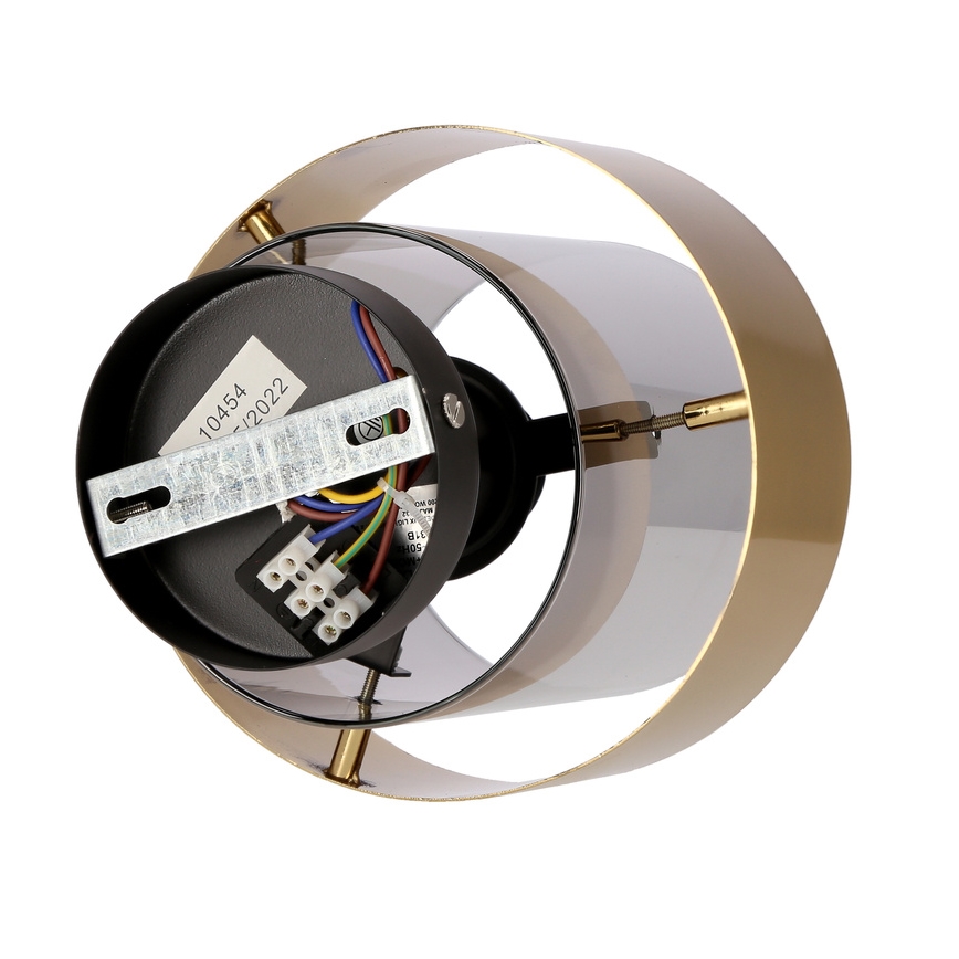 Přisazený lustr SPIEGA 1xE27/60W/230V zlatá/černá