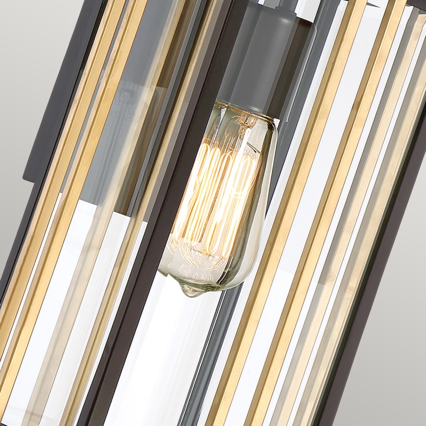 Quoizel - Venkovní nástěnné svítidlo GOLDENROD 1xE27/100W/230V IP44 černá/zlatá
