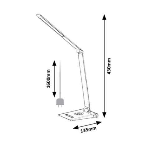 Rabalux - LED Stmívatelná stolní lampa LED/13W/230V 2800-5000K