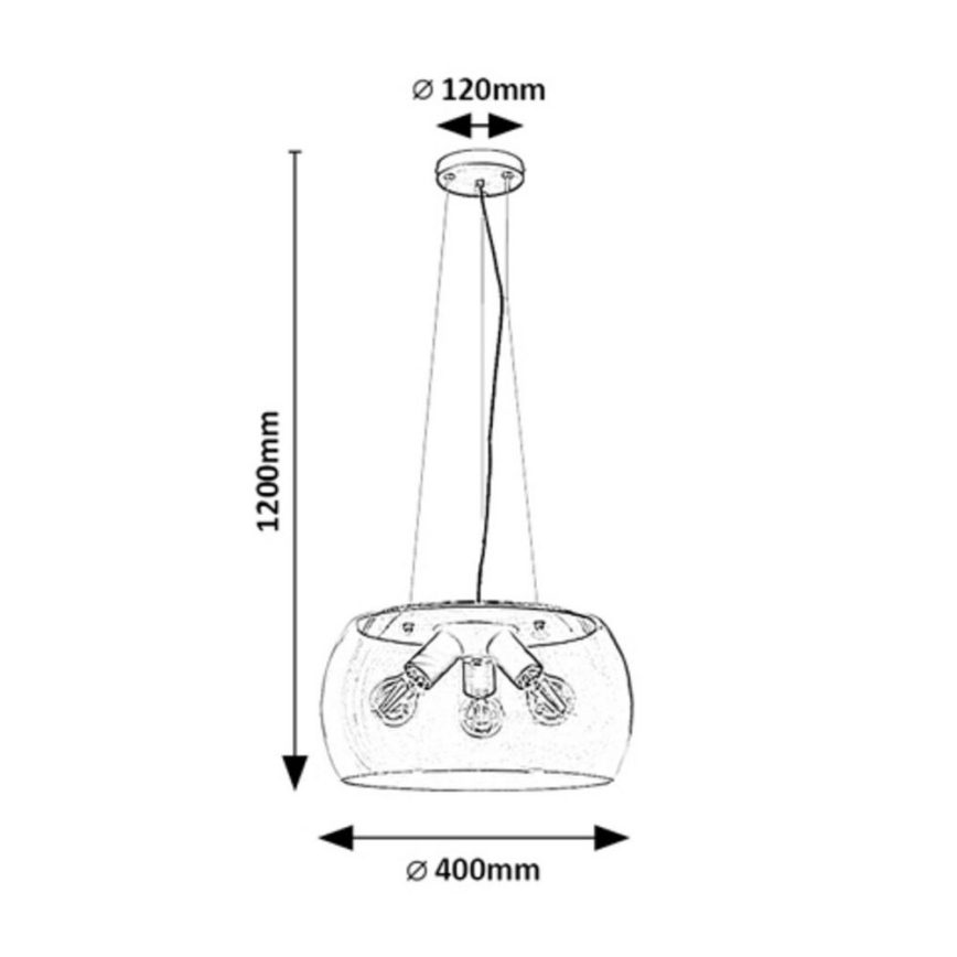 Rabalux - Lustr na lanku 3xE27/40W/230V