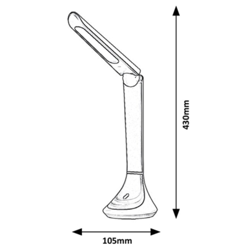 Rabalux 3958 - LED Stolní lampa BALOR LED/5W/230V černá