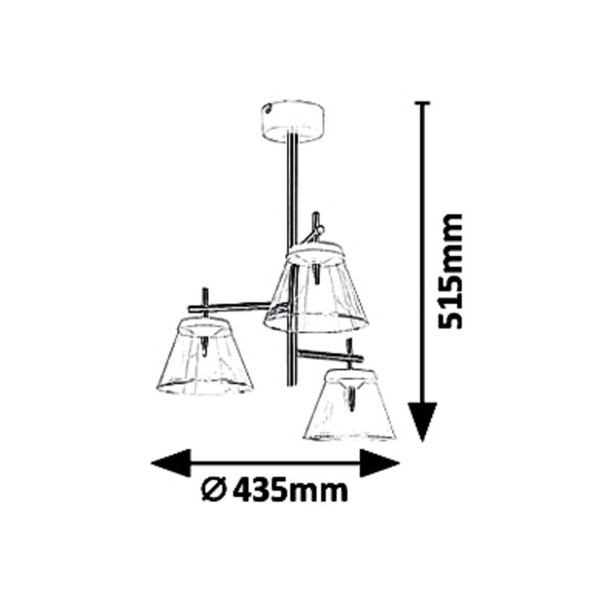 Rabalux 5031 - LED Lustr na tyči AVIANA 3xLED/6W/230V