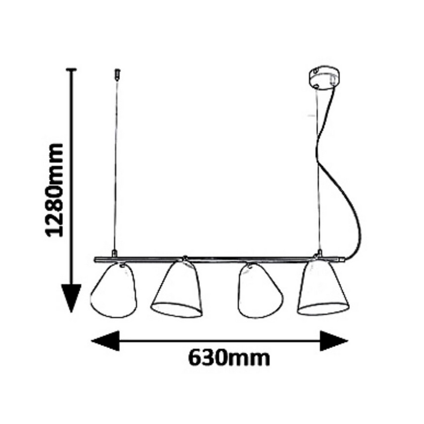 Rabalux 5377 - Lustr na lanku ALTDER 4xE14/40W/230V