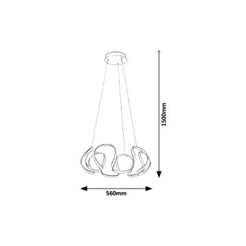 Rabalux - LED Lustr na lanku LED/38W/230V