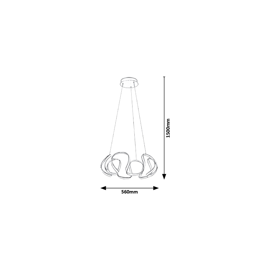 Rabalux - LED Lustr na lanku LED/38W/230V