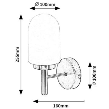 Rabalux - Koupelnové nástěnné svítidlo 1xE14/10W/230V IP44 bronz