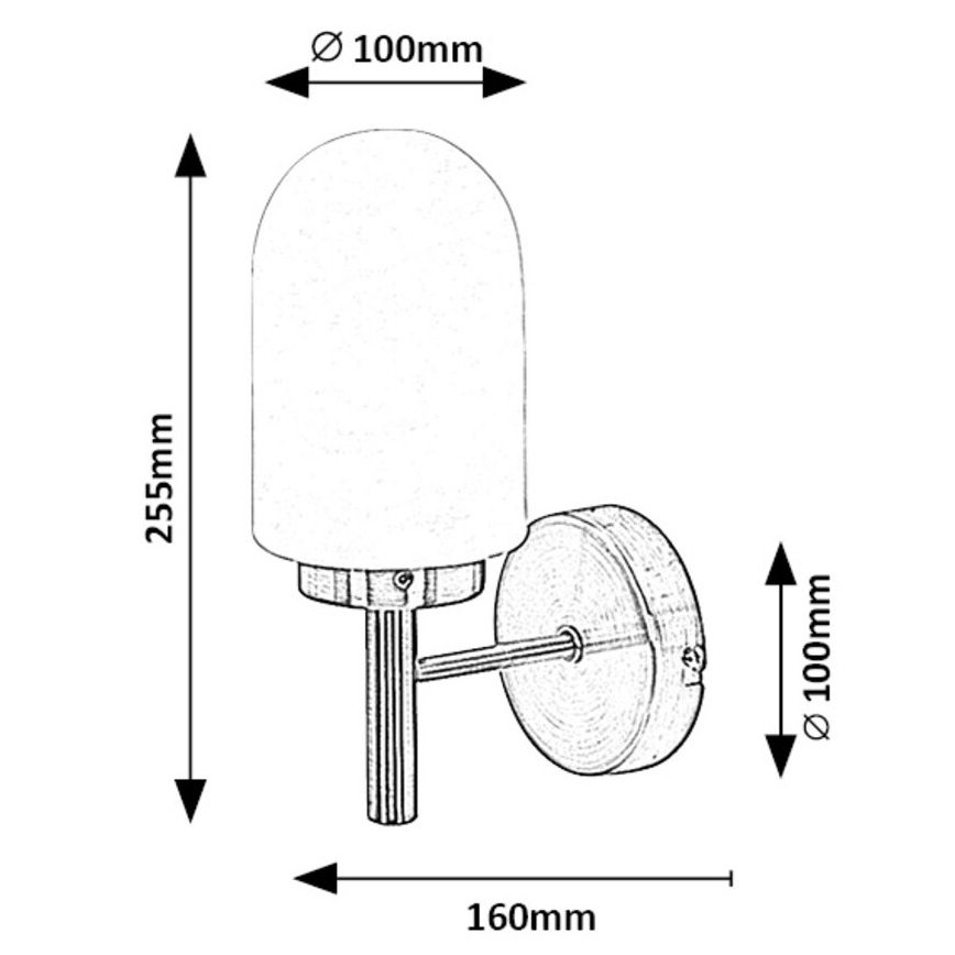 Rabalux - Koupelnové nástěnné svítidlo 1xE14/10W/230V IP44 bronz