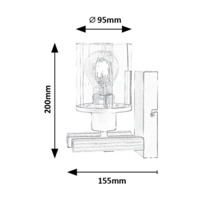 Rabalux - Nástěnné svítidlo 1xE27/25W/230V borovice