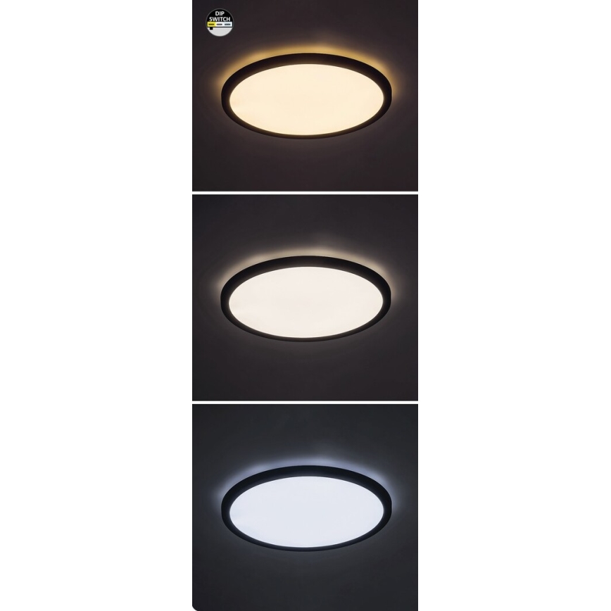 Rabalux - LED Stropní svítidlo LED/24W/230V 3000/4000/6000K pr. 29 cm černá