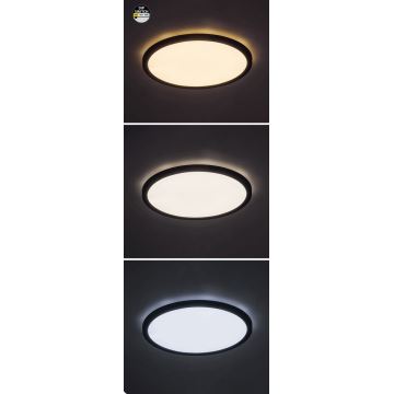 Rabalux - LED Stropní svítidlo LED/36W/230V 3000/4000/6000K pr. 40 cm černá