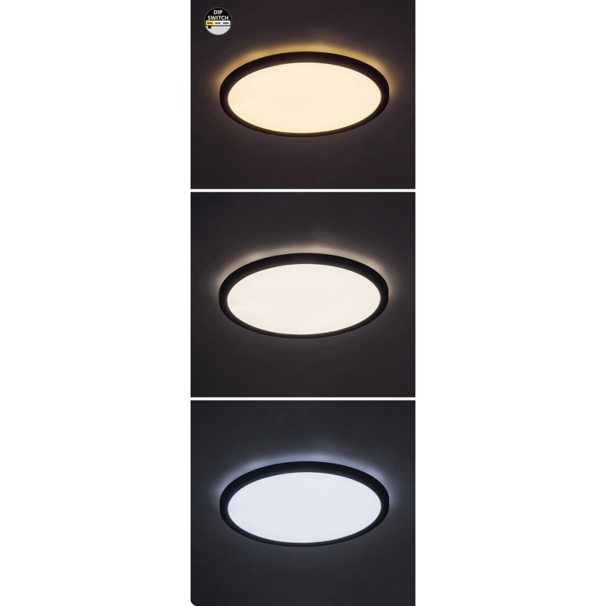 Rabalux - LED Stropní svítidlo LED/36W/230V 3000/4000/6000K pr. 40 cm černá