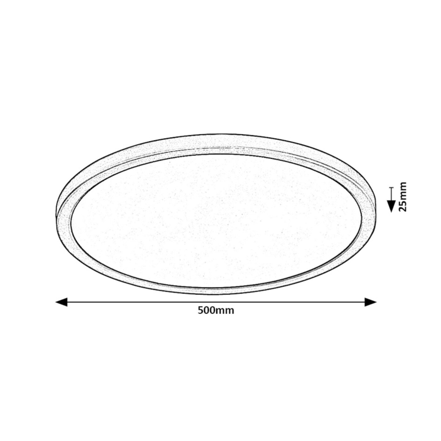 Rabalux - LED Stropní svítidlo LED/36W/230V 3000/4000/6000K pr. 50 cm černá