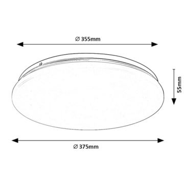 Rabalux - LED Stropní svítidlo LED/24W/230V 4000K 37 cm