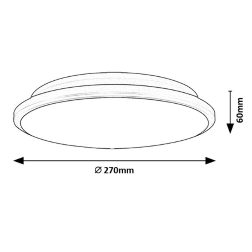 Rabalux - LED Stropní svítidlo LED/18W/230V 4000K stříbrná 27 cm