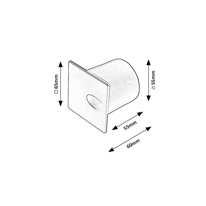 Rabalux - LED Venkovní schodišťové svítidlo LED/3W/230V IP54 3000K černá